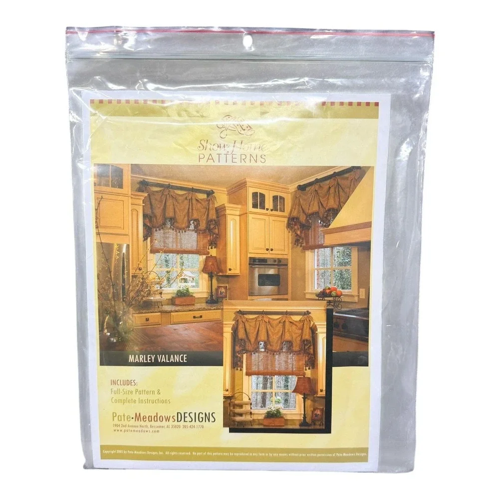 Vintage Imperial Valance Pattern 9109 M'Fay Cut Complete Window Treatment 1990s